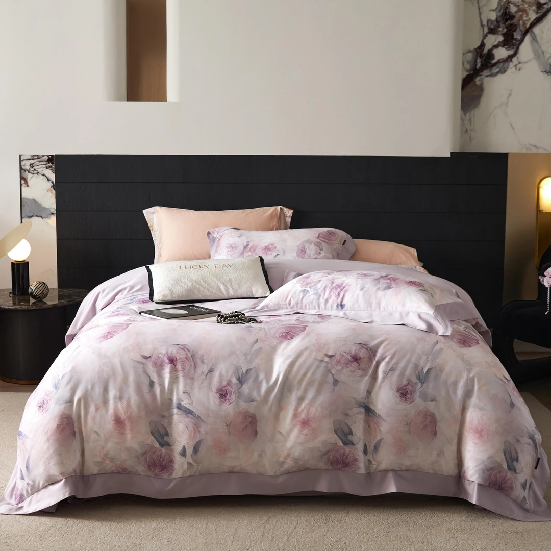 天丝棉磨毛印花秋冬保暖裸睡床上用品四件套-秋嫣等