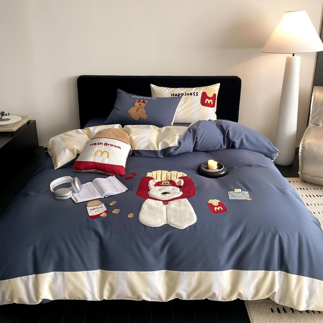 2024新品100s新疆长绒棉数码印花床上用品四件套