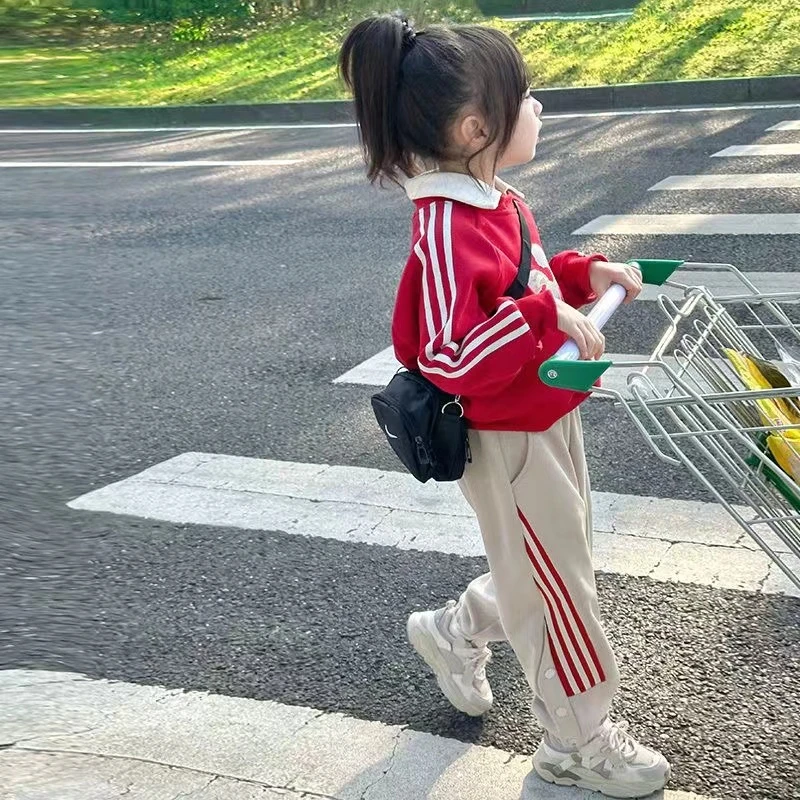 女童裤子春秋装新款儿童2024春季外穿长裤女孩韩版洋气宝宝休闲裤