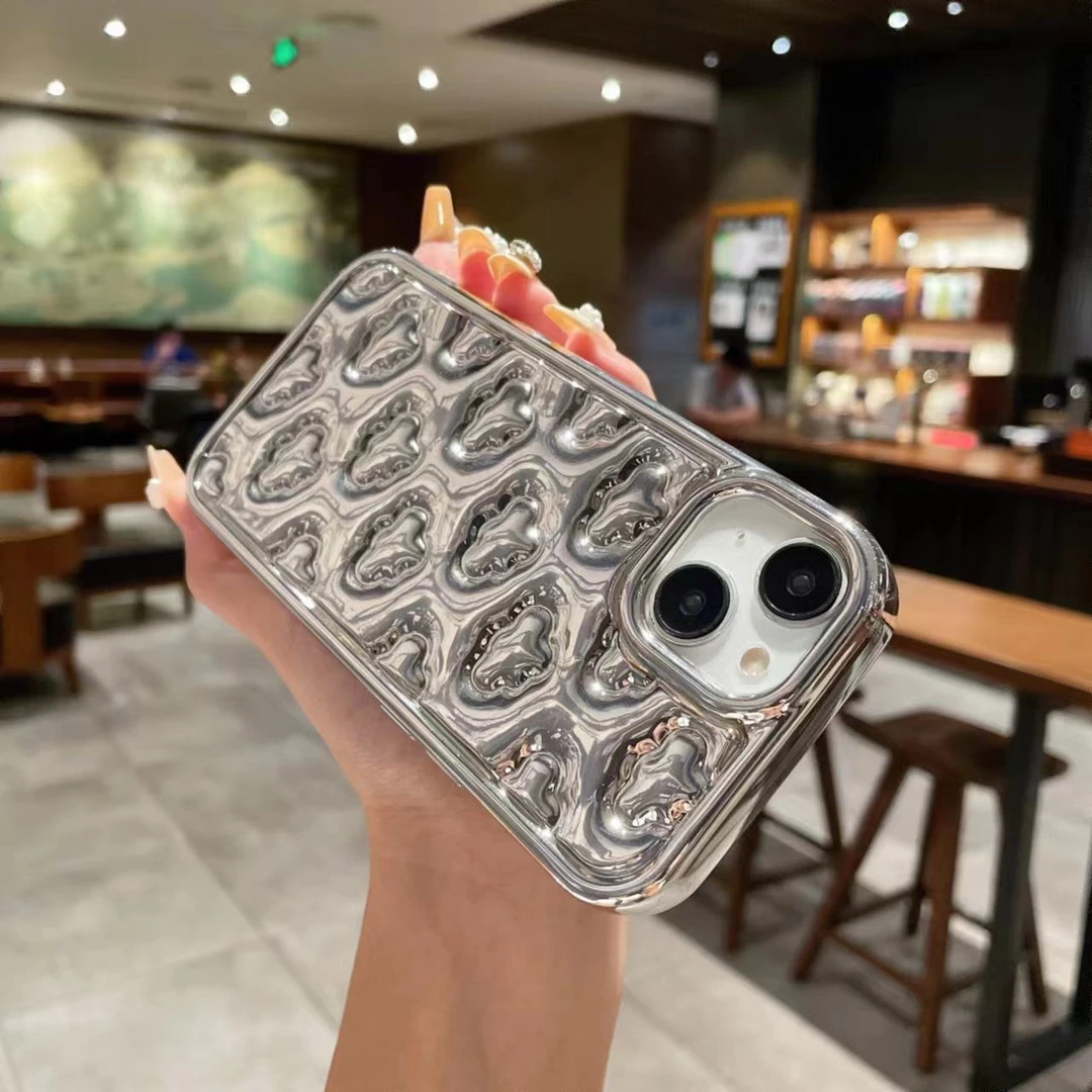 电镀云朵适用苹果14promax手机壳  iPhone11/12/13爆款手机壳软壳