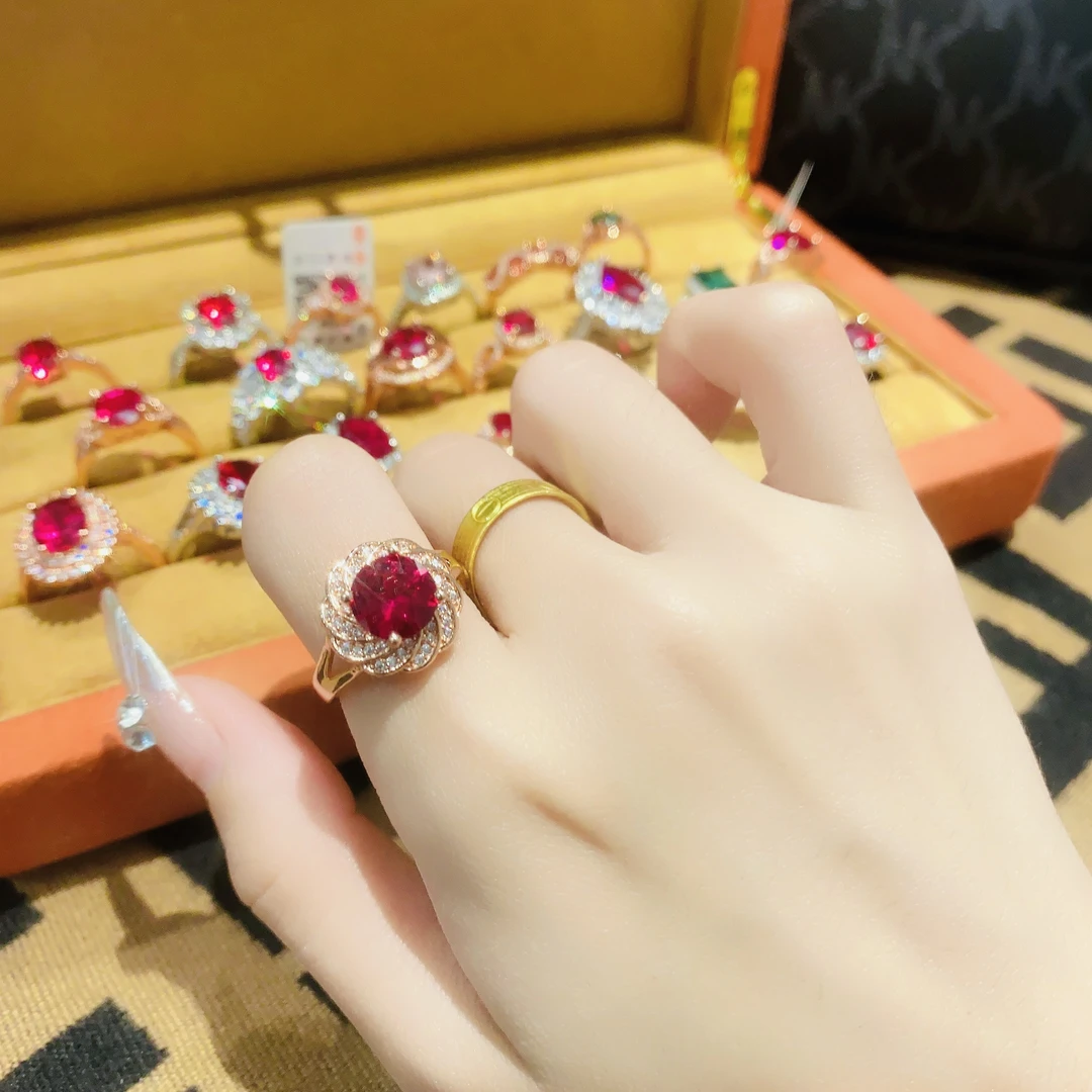戒指 【玫瑰花】3克拉戒指 意大利工艺戒指
