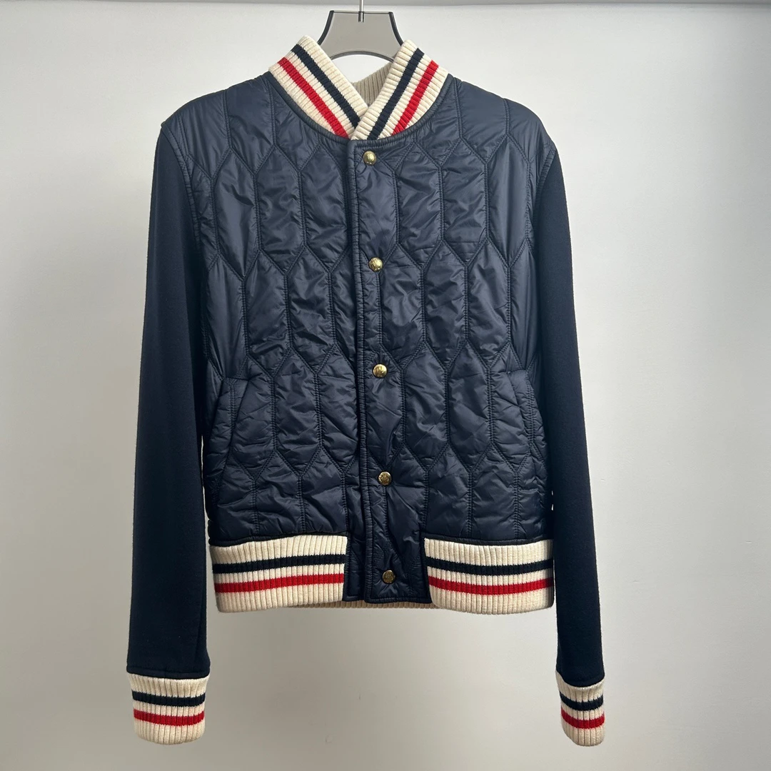 Moncler/盟可睐/蒙口/藏蓝色拼接棒球服 XS码 99新 GM001412