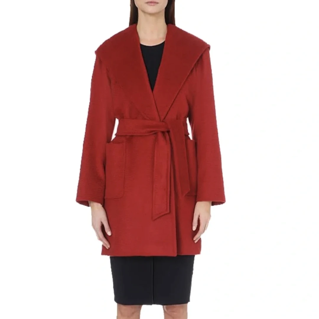 Maxmara/红色羊绒大衣 34码 99新 GM001061