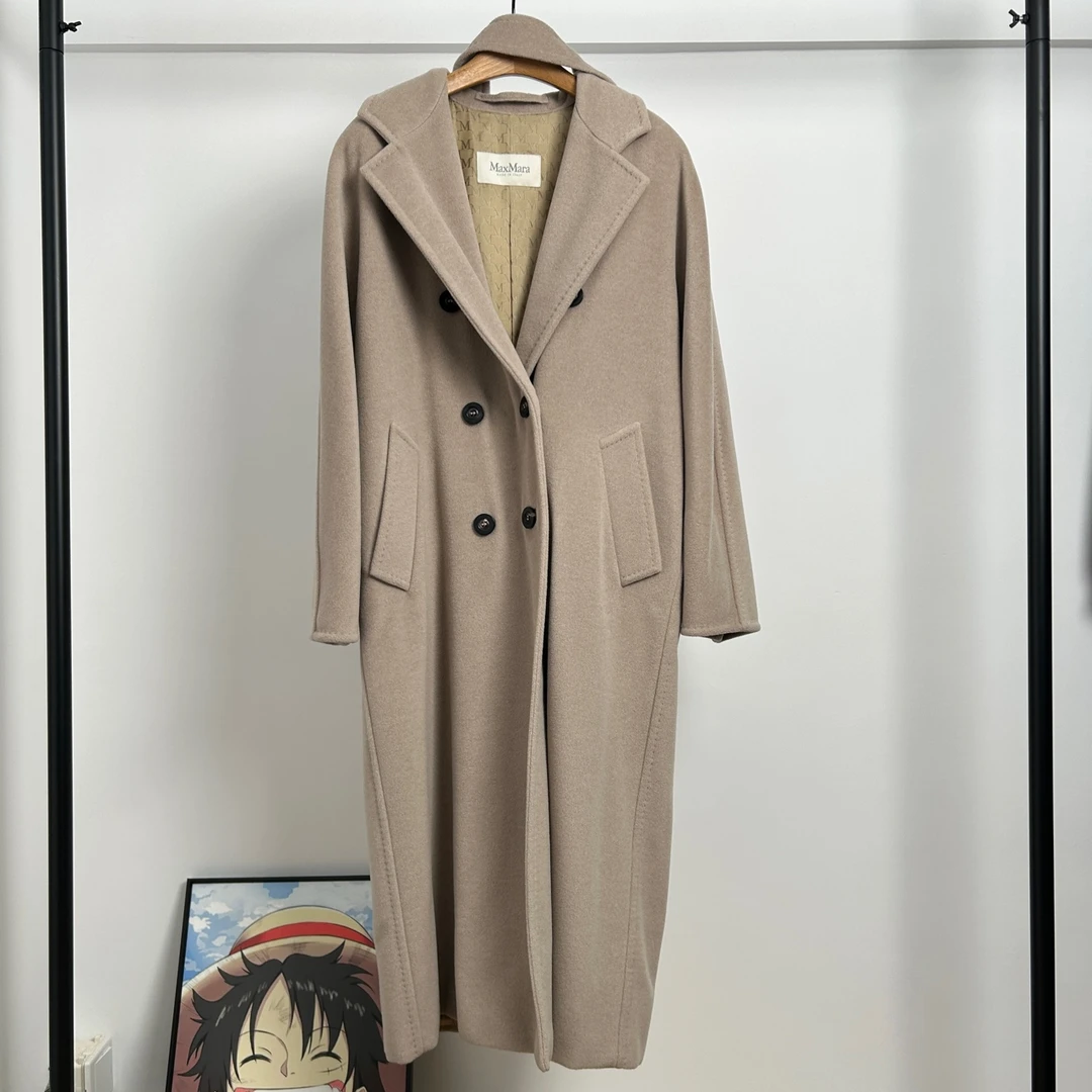 Maxmara/沙色101801羊绒大衣 38码 99新 GM001654