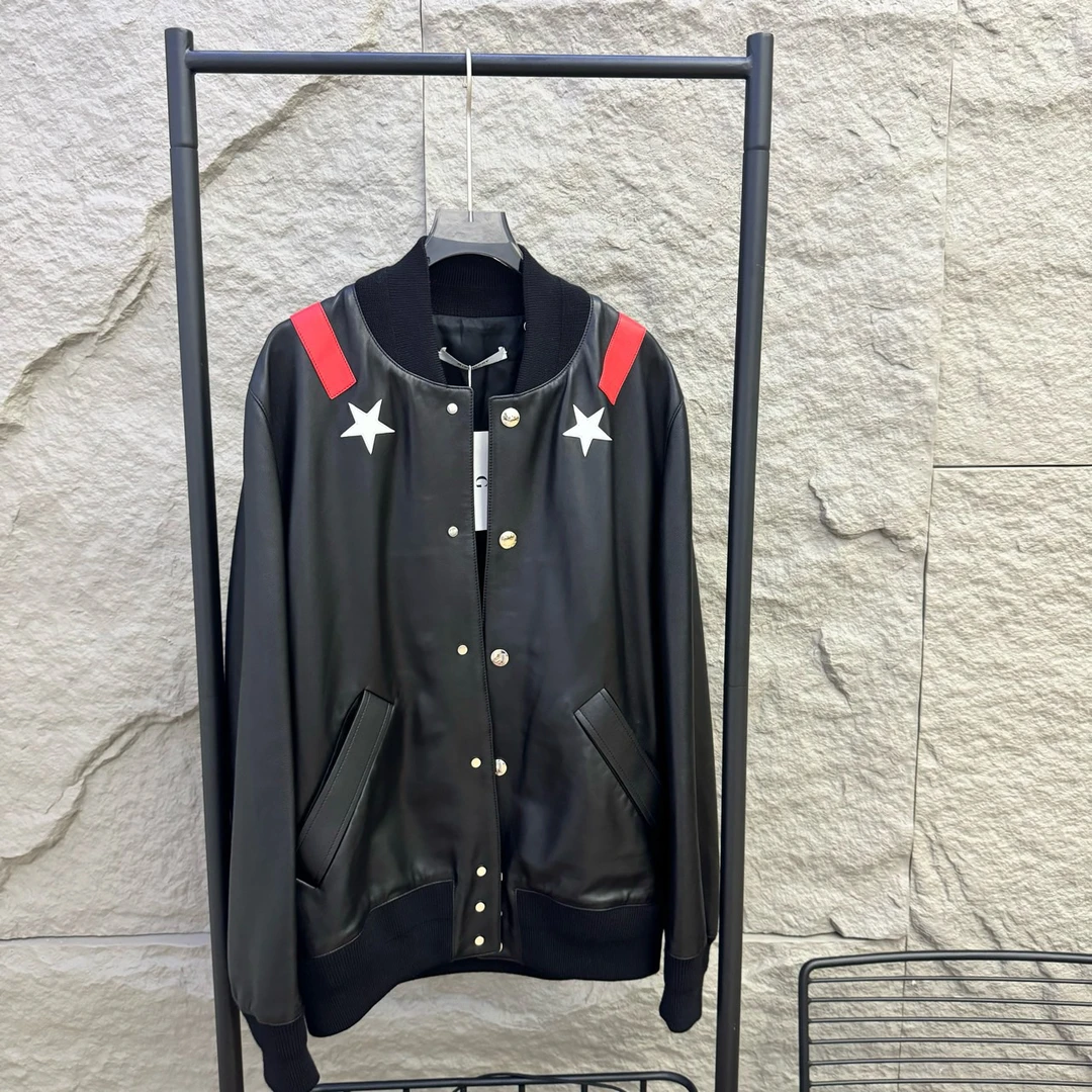 Givenchy/纪梵希/星星系列 棒球服 皮衣外套 52码 99新 GM000336