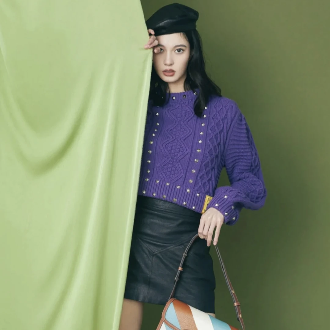 Gucci/古驰/23年限定铆钉系列毛衣 XS码 全新带吊 GM001104