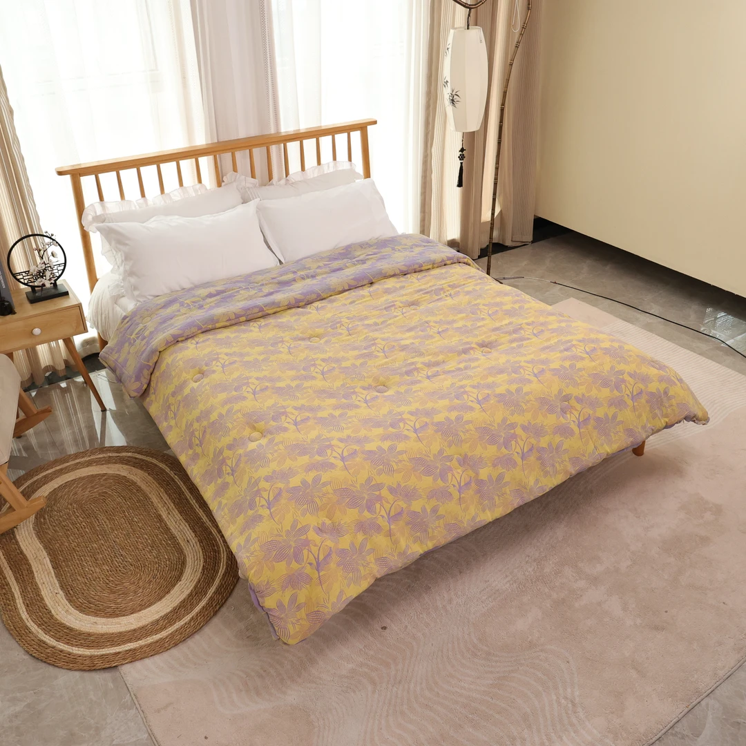 【冰岛苔原】200*230cm冬被被针织全棉亲肤重工双层冬被 约2.99kg