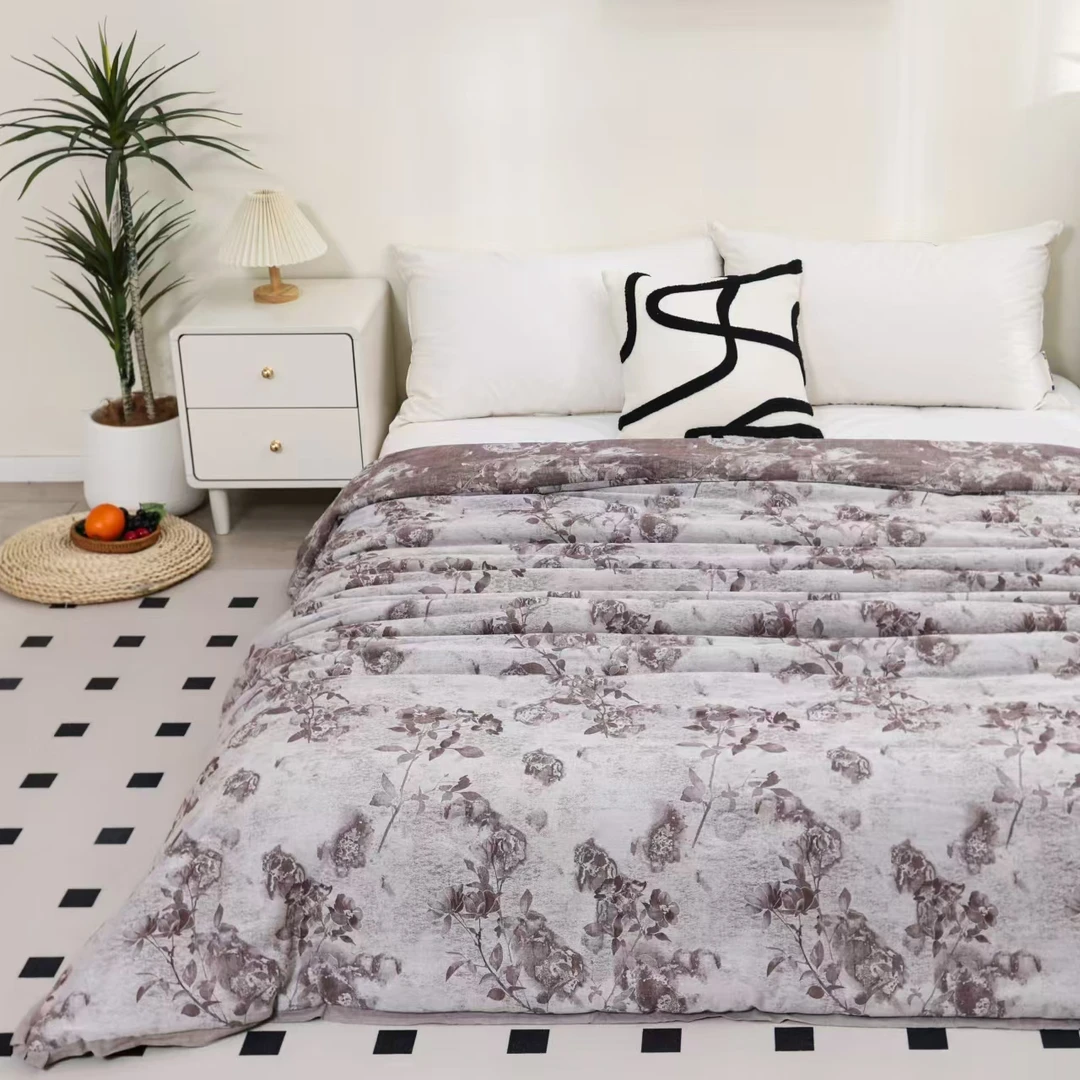 【意林】200*230cm全棉高定贡缎提花双层纱酥绒棉冬被约2.6kg