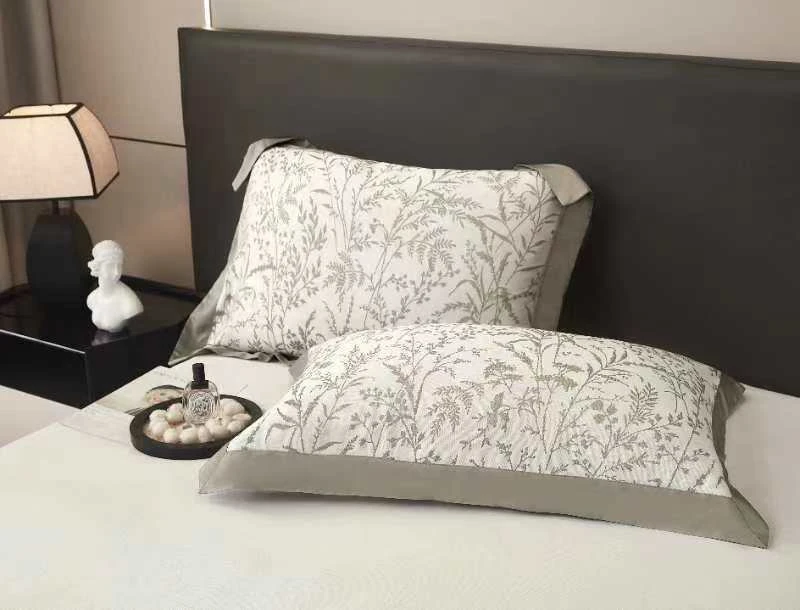 【花之俏驼】48*74cm天丝棉舒适亲肤透气宽边枕套一对装四季可用