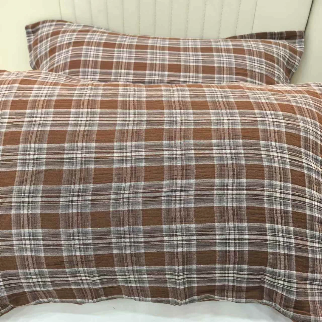 【绮梦格】48*74cm全棉舒适亲肤透气枕套一对装四季可用