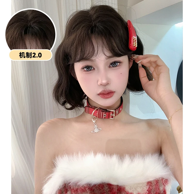 SHUDUO/束朵假发短发女网红短发气质修饰日常lolita自然jk全头套