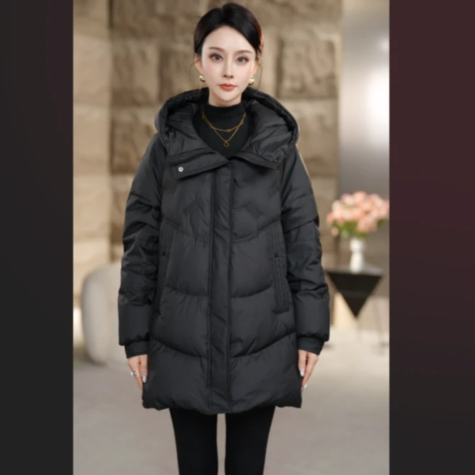 YAYA/鸭鸭2024年女装时尚女士加厚羽绒服YE3B628137A