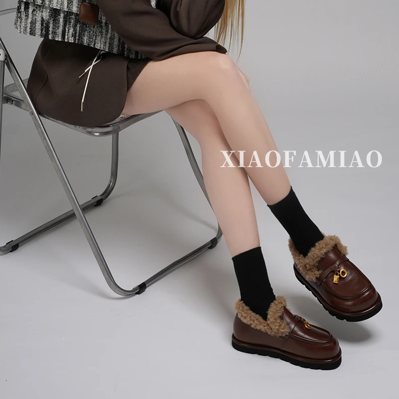 小发喵英伦风外穿休闲百搭保暖深口勃肯鞋