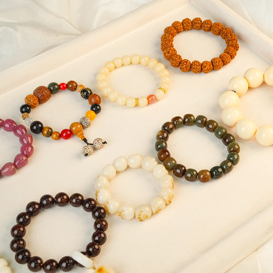 【灵月——高端黑】 天然菩提成品手串手持 现拍现拆