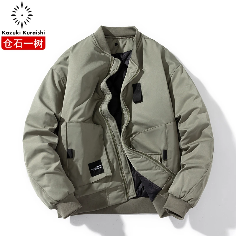 仓石一树美式空军MA1飞行夹克春秋冬加厚棉衣棒球棉服工装外套男