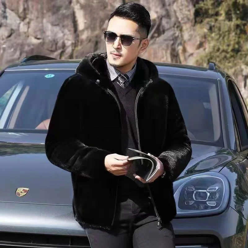 专属定制【双面貂绒】男士新款加厚秋冬保暖外套