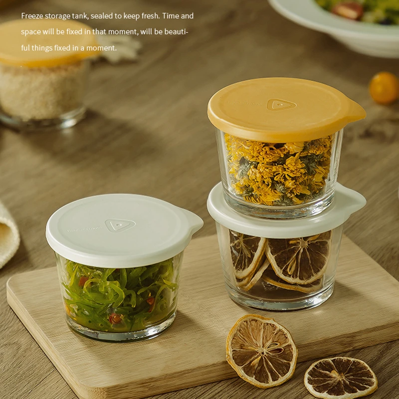 玻璃带盖透明密封罐咸菜收纳盒冰箱冷藏保鲜小菜泡菜罐家用便携式
