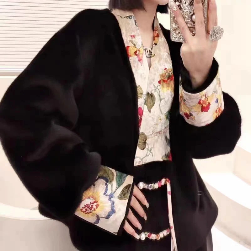 【191-320号】欧貂绒新款毛皮毛一体短气质款时尚百搭外套