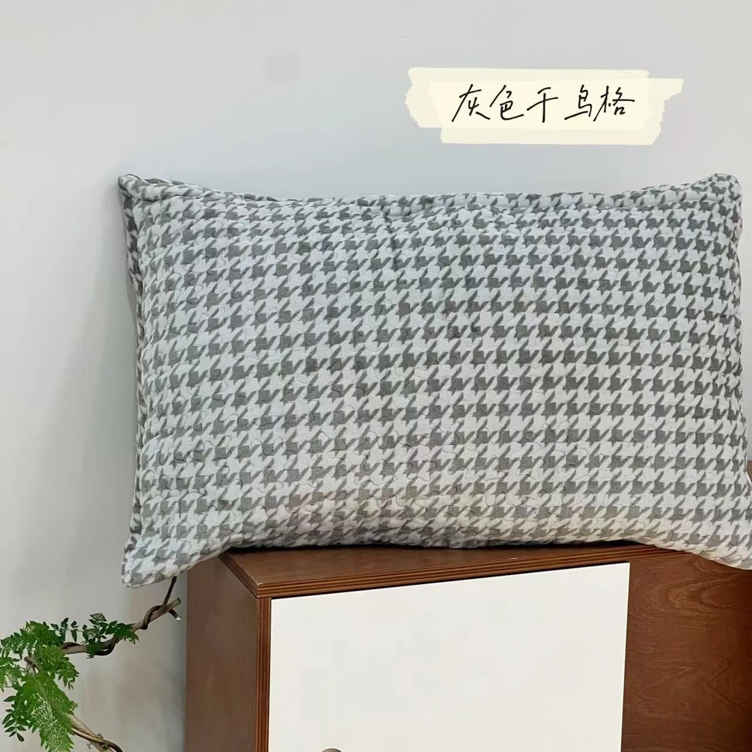 本世家纺 【清仓】印花牛奶绒枕套一对绗缝加厚学生双层舒适双面