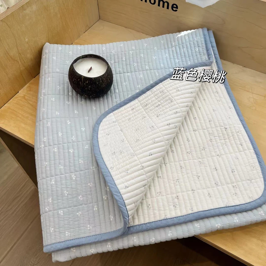 本世家纺 绗缝床盖沙发垫学生垫双面全棉幼儿园床盖透气新生儿