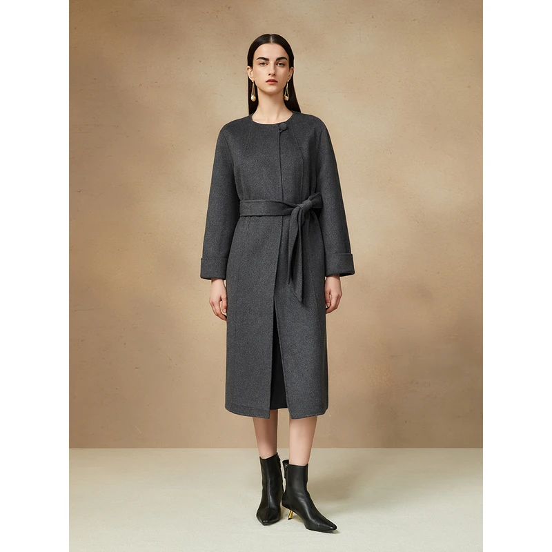 Song of Song/歌中歌显瘦气质长袖针织时尚毛呢外套5C64580010