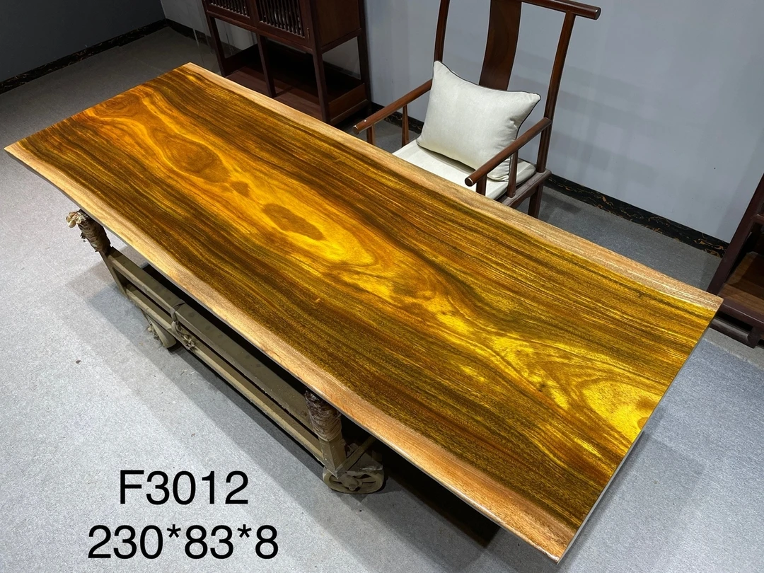 12 圆盘豆 F3012  230-83-8 自然边实木大板桌 （不包邮）