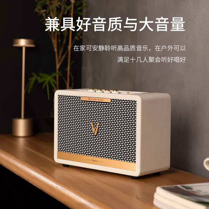 【进口双Ti功放】泛歌V3蓝牙无线音响高音质大功率复古家庭户外k歌