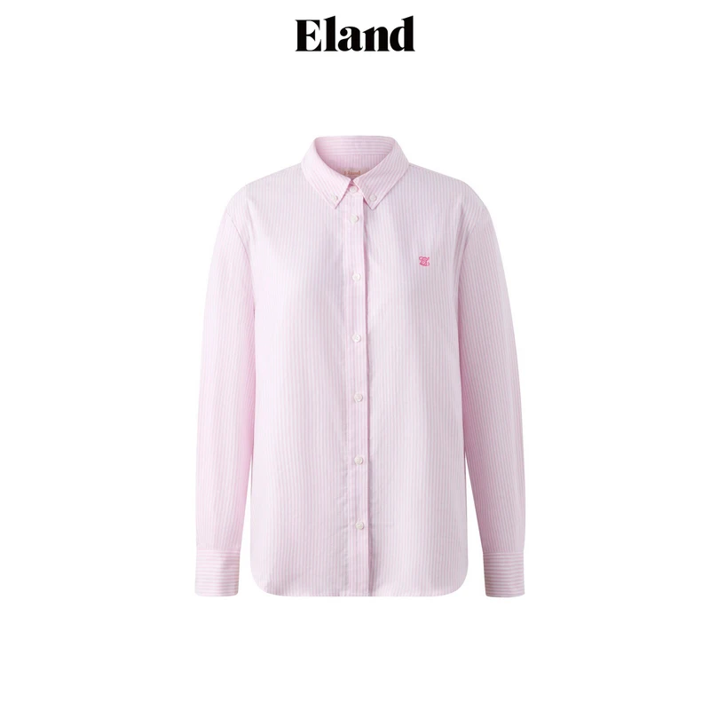 Eland衣恋衬衫女清新舒适通勤长袖上衣百搭欧若风新款EEYSE49Q93