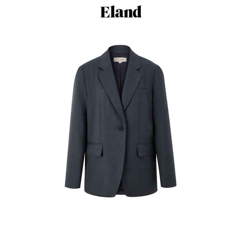 Eland衣恋简约高级感女士含羊毛柔软舒适西装外套EEJKE49Q91