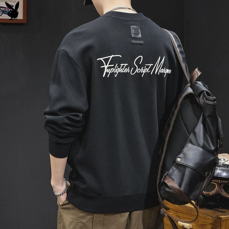 花花公子刺绣卫衣男秋季2025新款男款春秋衣服男士长袖潮牌男装大