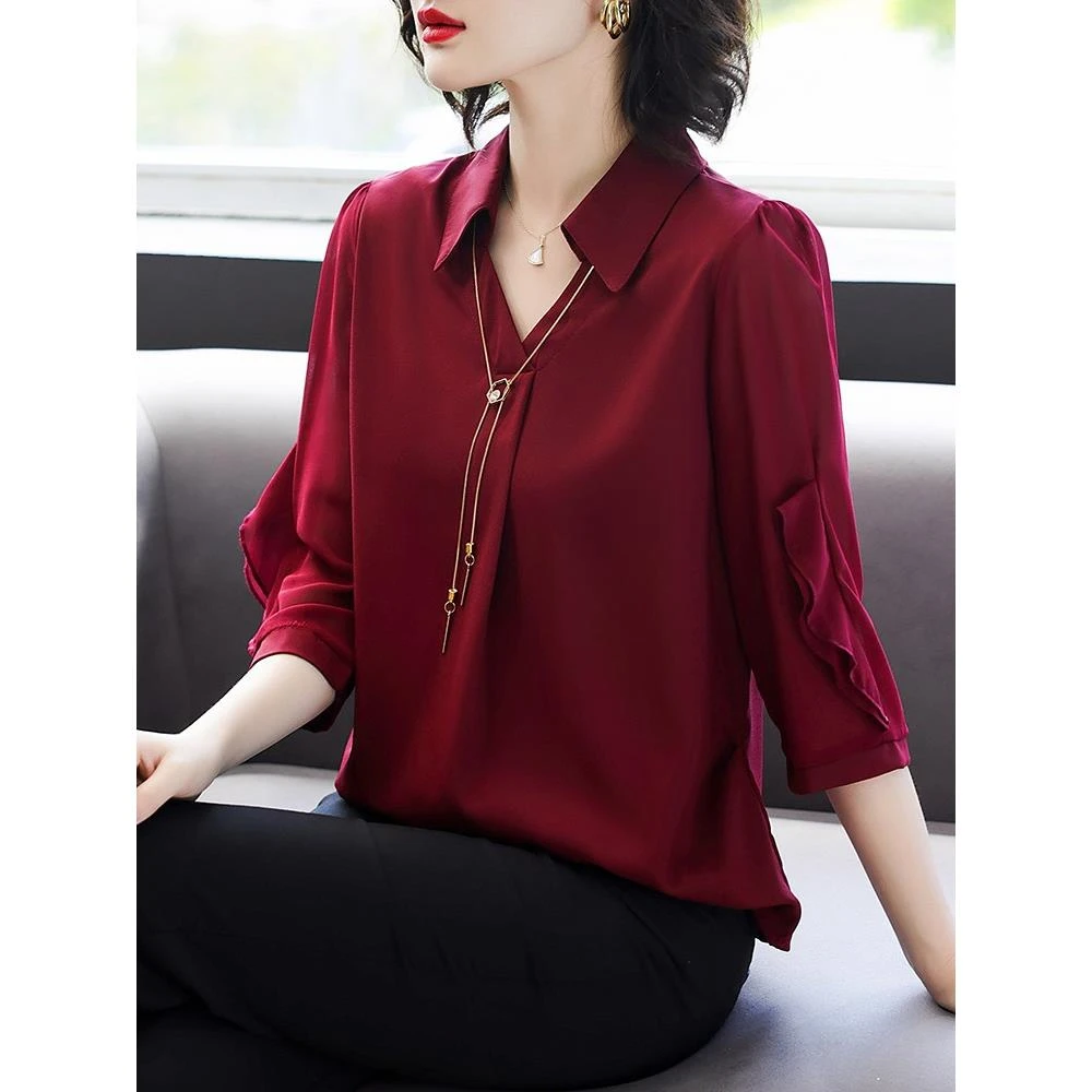 喜婆婆婚宴装结婚礼服妈妈夏装套装中老年女春夏上衣服母亲节衬衫