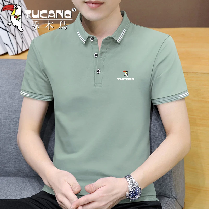 TUCANO/啄木鳥男士纯棉短袖T恤新款百搭POLO衫透气休闲衣服短袖