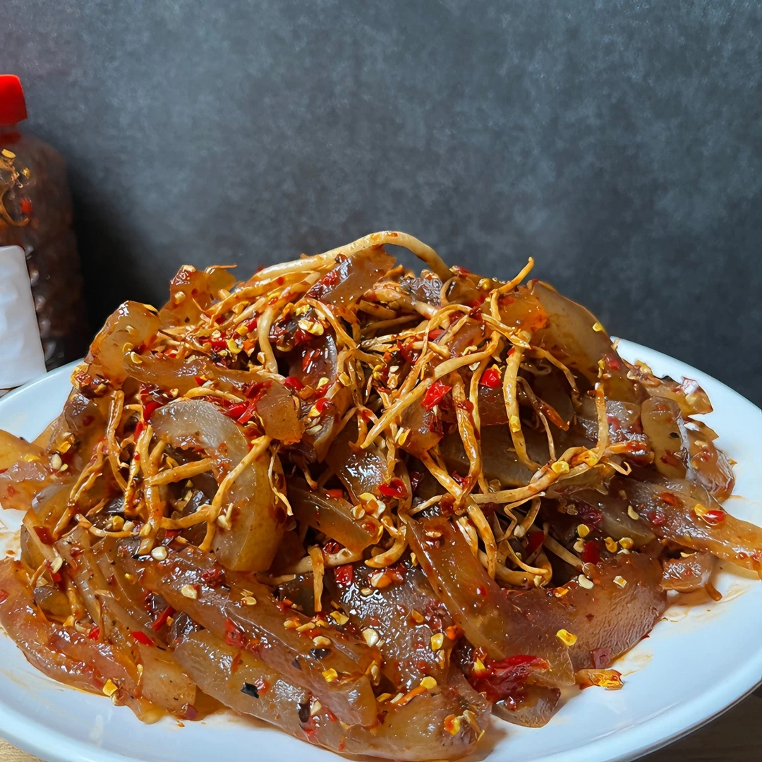 【顺丰包邮】云南德宏特产景颇撇菜根麻辣牛皮250-500克