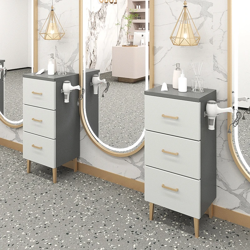 新款美发店工具柜发廊专用工具车网红免安装美发柜理发店专用柜子