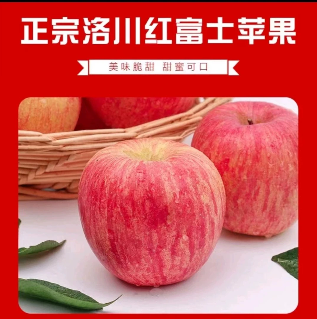 精选2025新果正宗洛川红富士自然脆甜多汁精选整箱原产地快递发货
