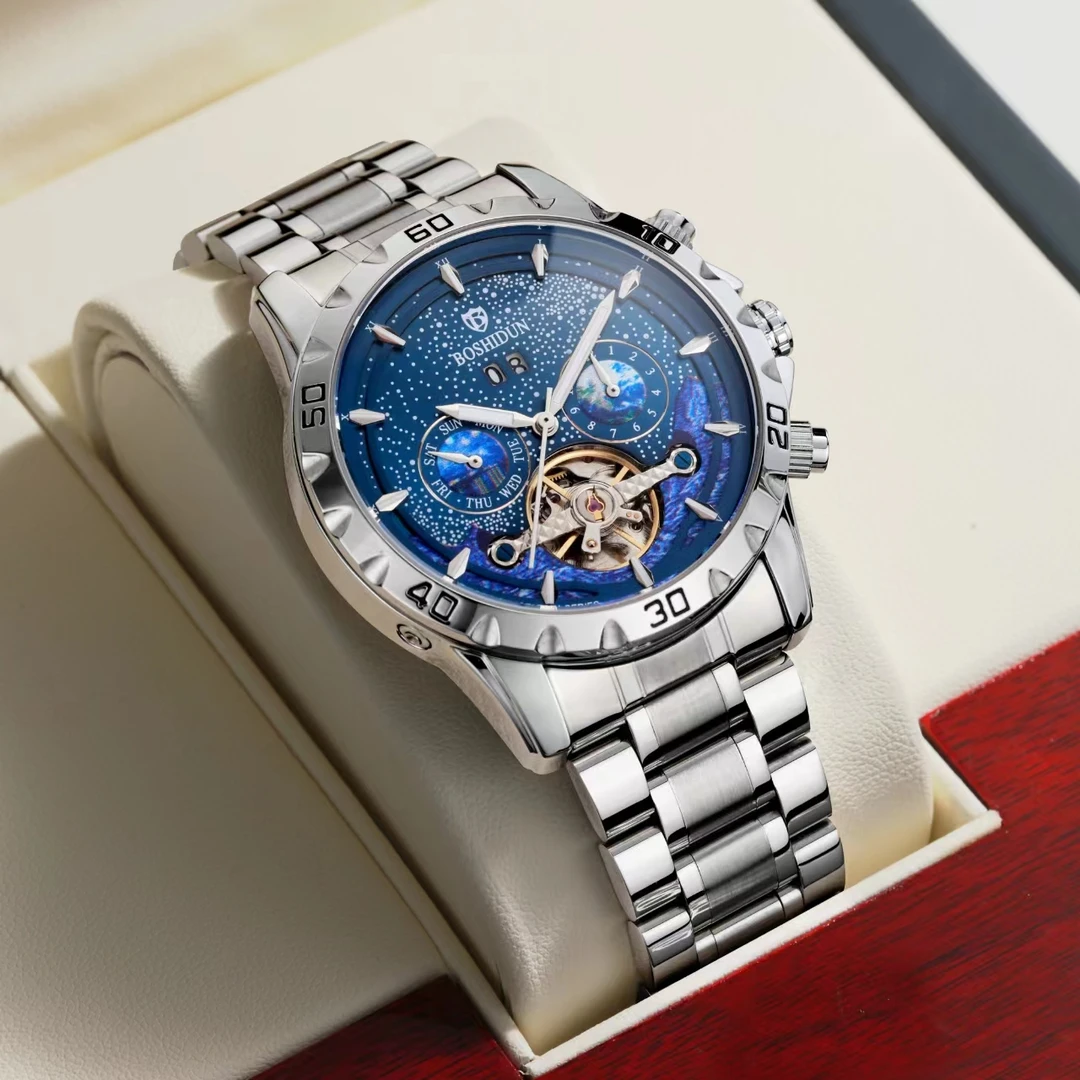 男士时尚多功能手表商务百搭防水夜光三针男士腕表9111G专属