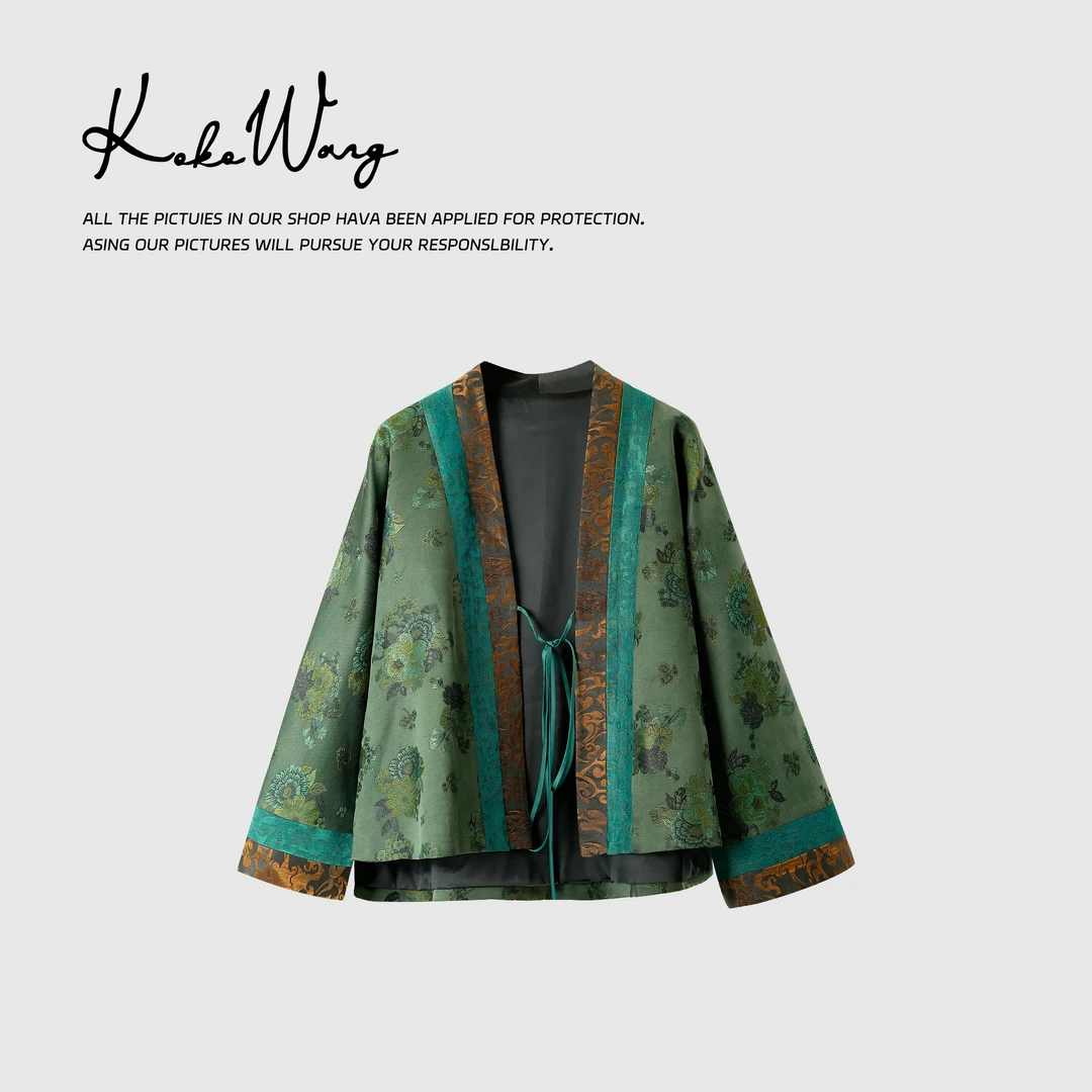 KOKOWANG 轻奢高级感重工提花宋锦青云纱上衣外套 304644H27W41