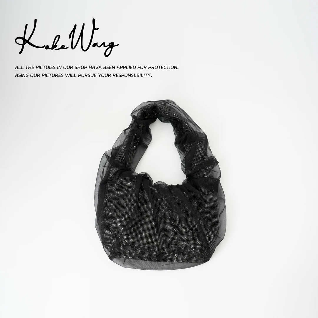 KOKO WANG小众设计亮片薄纱时尚高级百搭腋下单肩包304894I05S42
