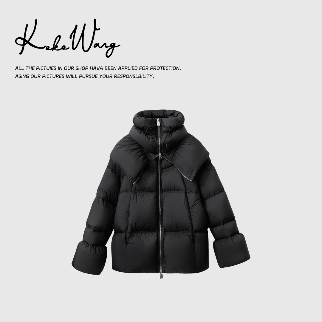 KOKOWANG围脖套头95白鹅无胆直充超轻保暖鹅绒外套254594H09W41