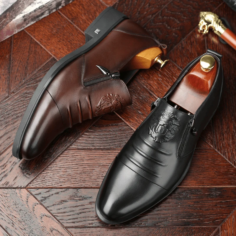 【专柜品质】2025秋冬新款男士商务休闲皮鞋时尚休闲鞋