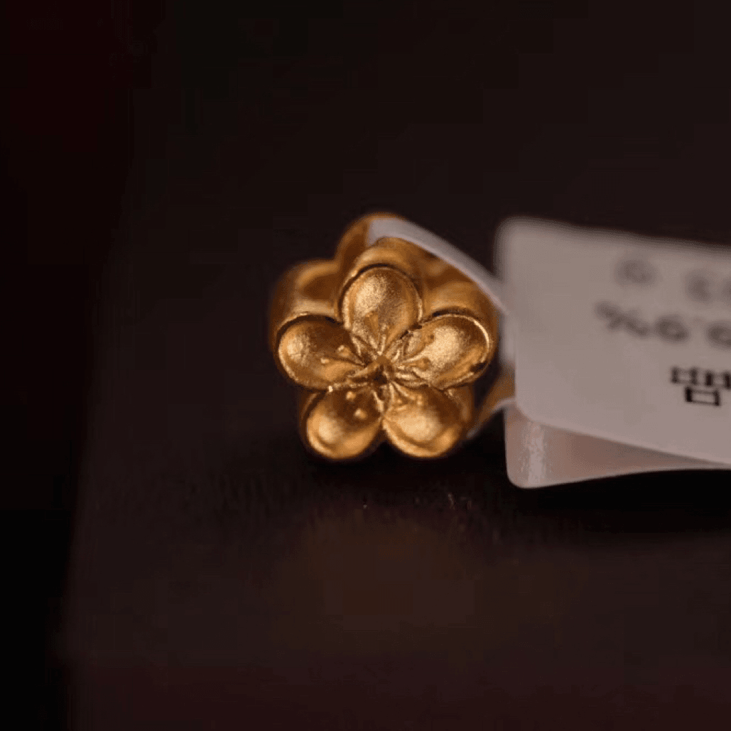 【大利专属】足金999桃花吊坠丨1.04丨