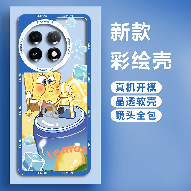 一加ace3手机壳1+ace3硅胶透明防摔海绵宝宝卡通网红保护套软壳