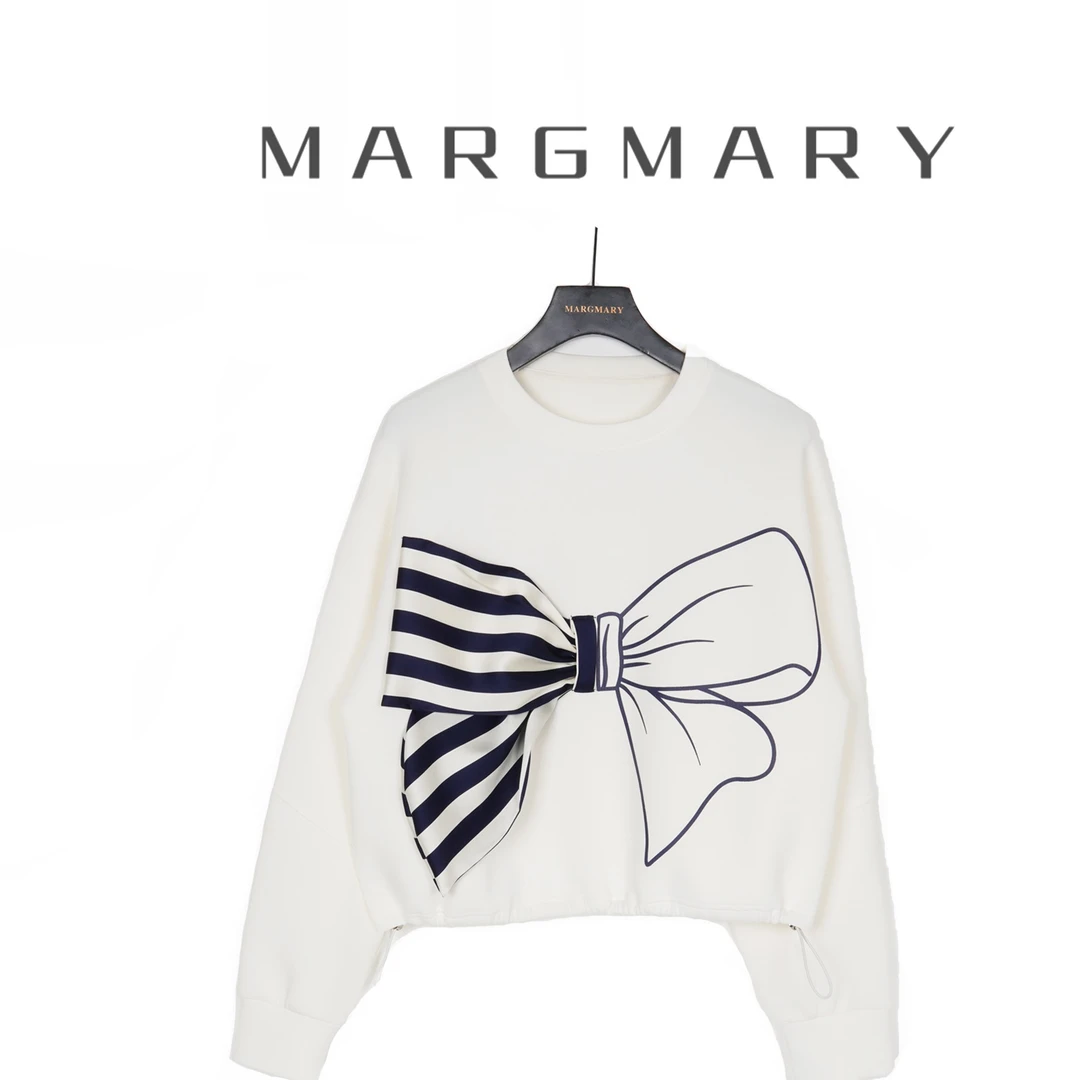 【安娜来了】新款设计师走秀新款宽松套头长袖卫衣大蝴蝶设计感上衣