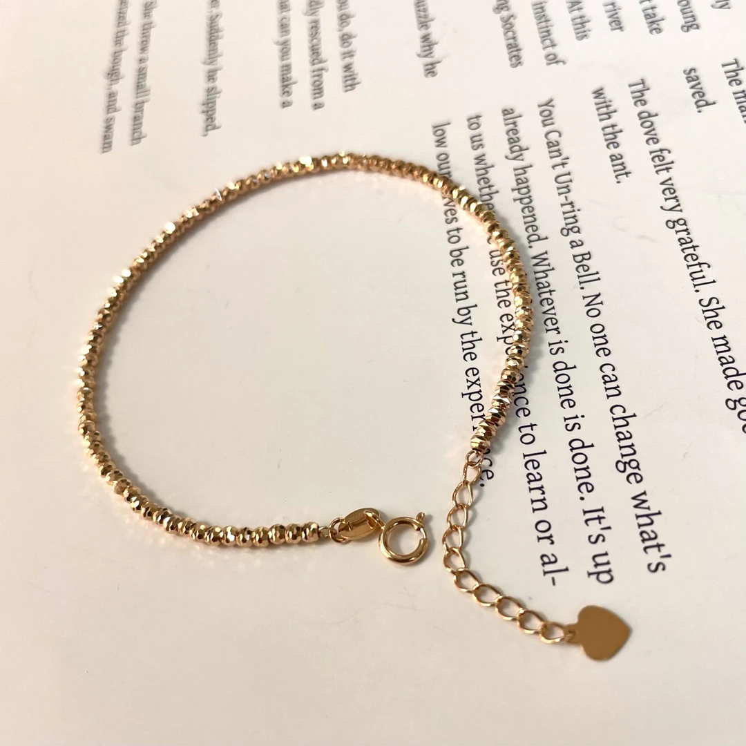 【美控MK】18k金玫瑰金爆闪蹦迪手链/多样性发其一多退少补