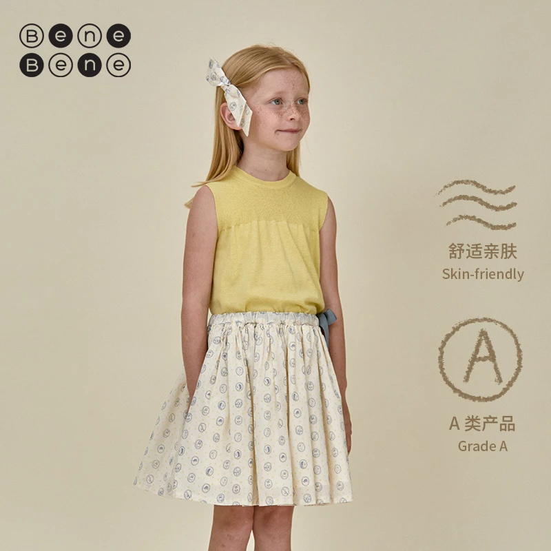 BeneBene新款上新无袖甜美儿童上衣女童舒适夏季甜美优美无袖针织