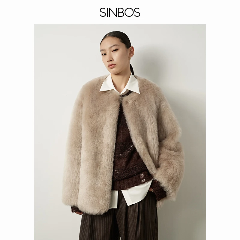 【NIMO魏】托斯卡纳皮毛一体女短外套SF3F40227