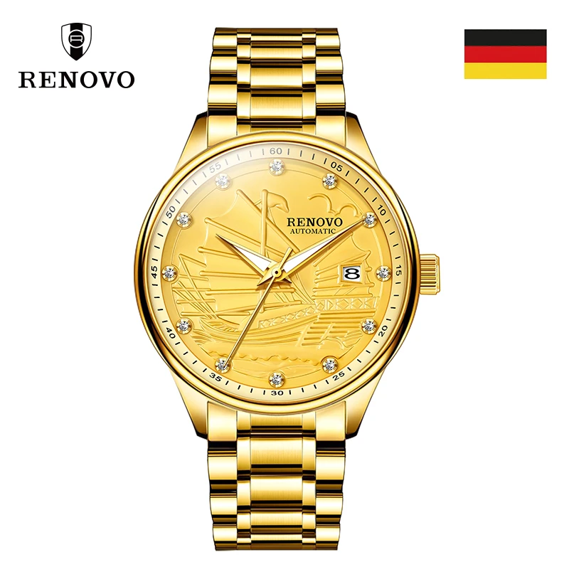德国注册品牌RENOVO一帆风顺机械男手表R33121-SDDZX