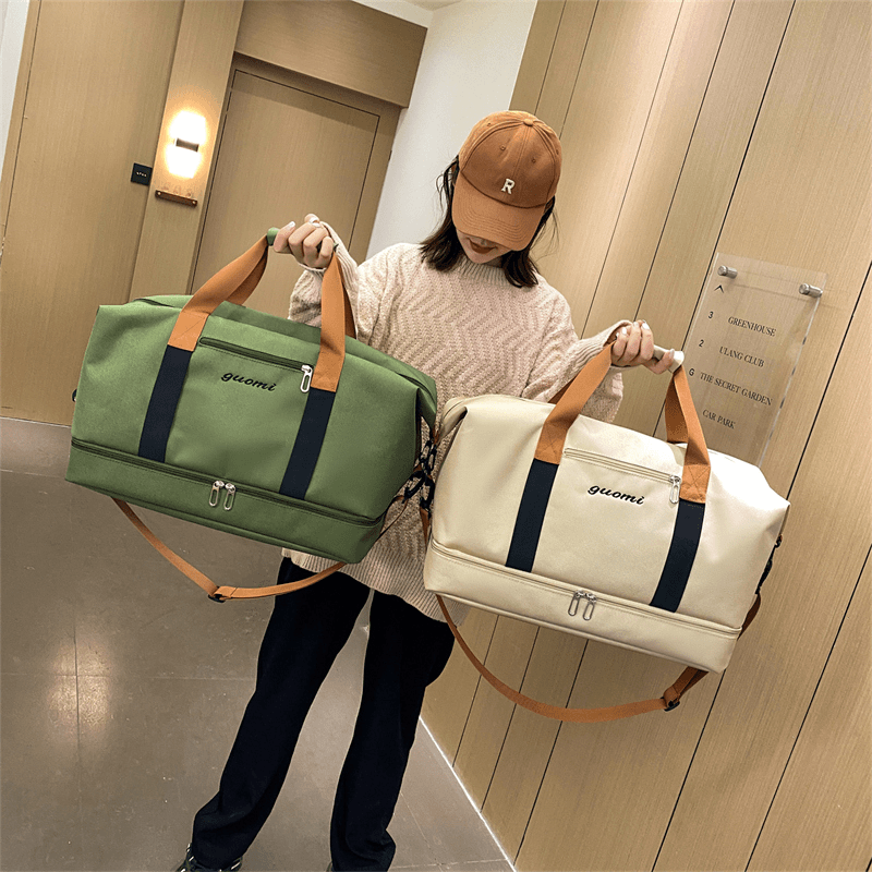 牛津布旅行包大容量登机行李袋干湿分离鞋仓健身便携可套拉杆箱