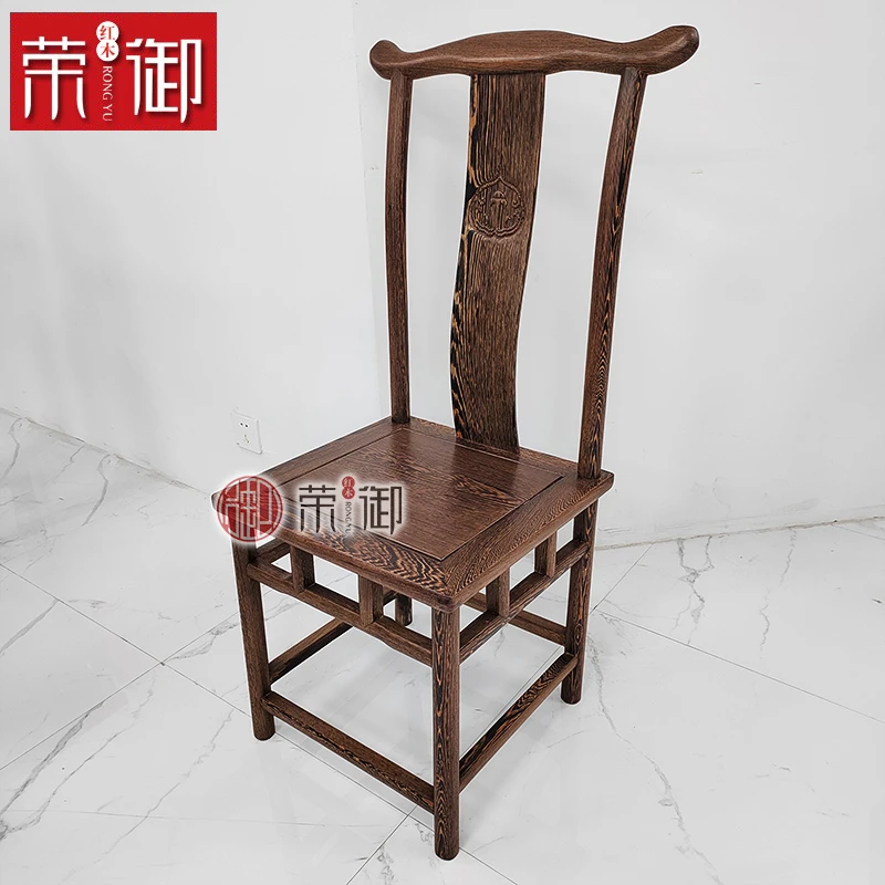 红木鸡翅木餐椅中式古典靠背椅餐椅