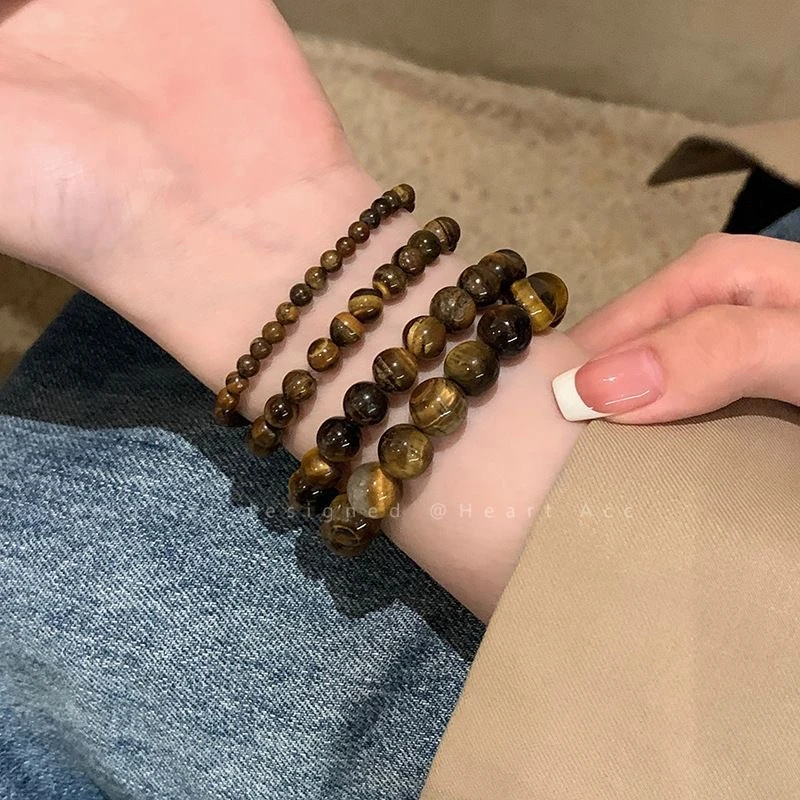 新中式棕色手链高级感美拉德手串男女同款手饰赠礼盒收据